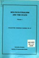 Cover for Multiculturalism and the state.