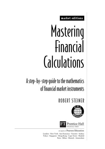 Cover for Mastering financial calculations