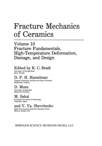 Cover for Fracture Mechanics of Ceramics