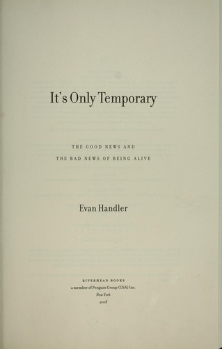 Cover for It's  only temporary