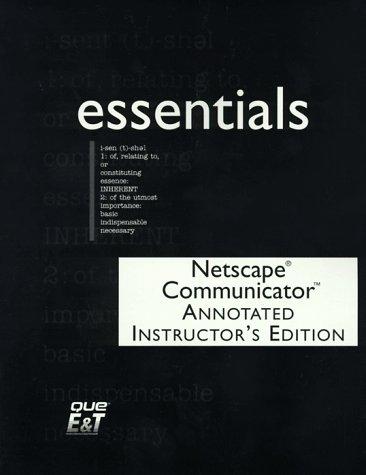 Cover for Netscape 4.0 Communicator Essentials/Instructors