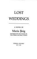 Cover for Lost weddings