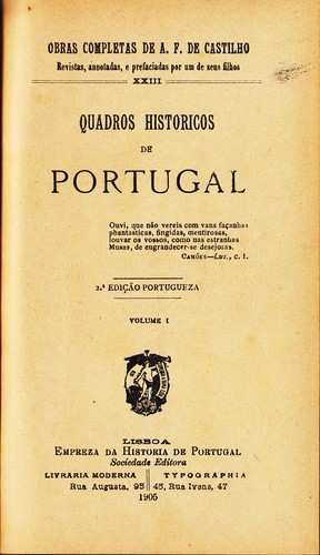 Cover for Quadros historicos de Portugal