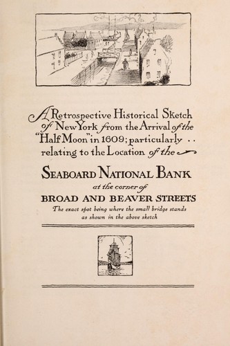 Cover for A retrospective historical sketch of New York from the arrival of the "Half Moon" in 1609