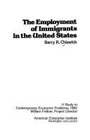 Cover for The employment of immigrants in the United States