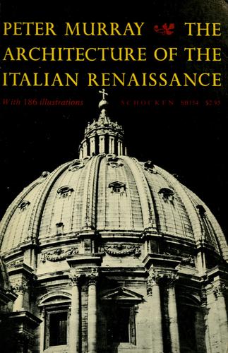 Cover for The architecture of the Italian Renaissance.