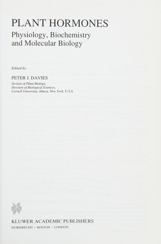 Cover for Plant hormones