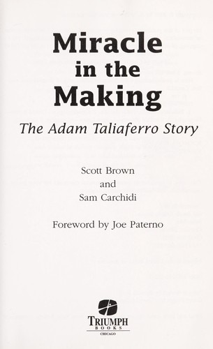 Cover for Miracle in the making