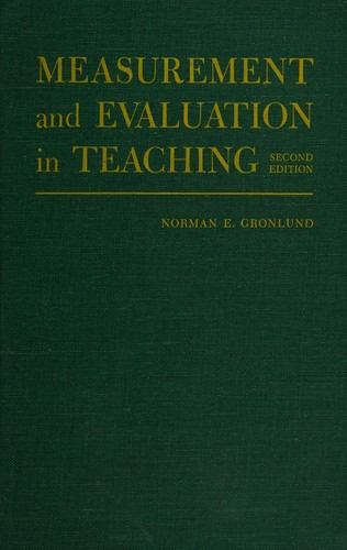 Cover for Measurement and evaluation in teaching