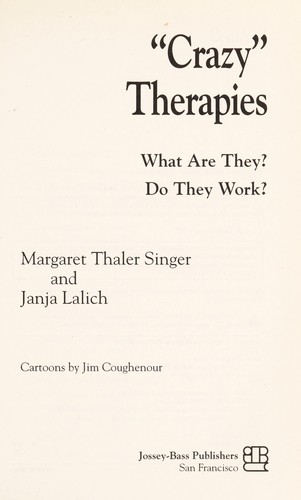 Cover for " Crazy" therapies