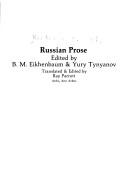 Cover for Russian prose