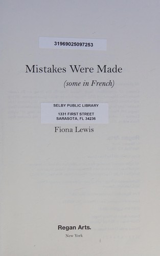 Cover for Mistakes Were Made