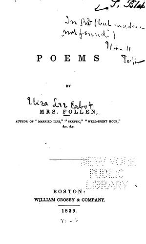Cover for Poems