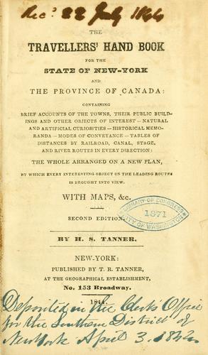 Cover for The travellers' hand book for the state of New-York and the province of Canada, with maps, &c.