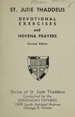 Cover for St. Jude Thaddeus