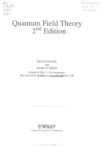 Cover for Quantum Field Theory