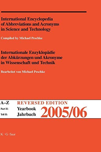 Cover for International Encyclopedia of Abbreviations and Acronyms in Science and Technology: Yearbook 2005/2006: Part II