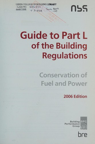 Cover for Guide to Part L of the building regulations