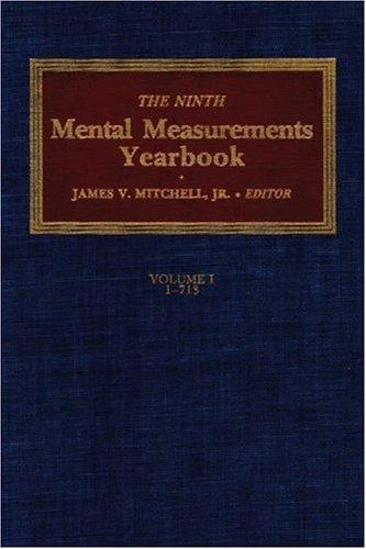 Cover for The Ninth Mental Measurements Yearbook (Buros Mental Measurements Yearbooks)