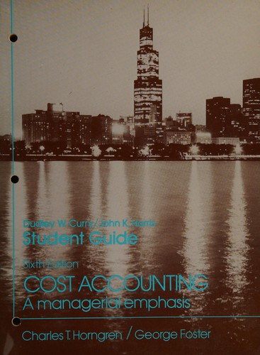 Cover for Student Guide Cost Accounting