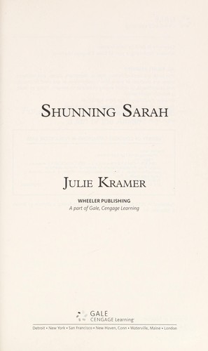Cover for Shunning Sarah