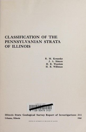 Cover for Classification of the Pennsylvanian strata of Illinois
