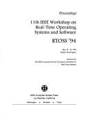 Cover for 11th IEEE Workshop on Real-Time Operating Systems and Software, RTOSS '94