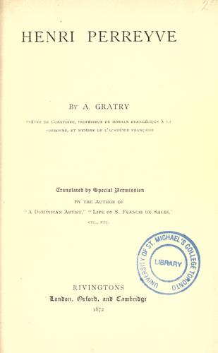 Cover for Henri Perreyve