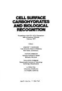 Cover for Cell surface carbohydrates and biological recognition