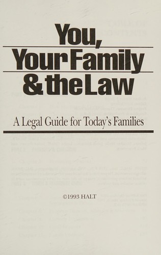 Cover for You, Your Family & the Law
