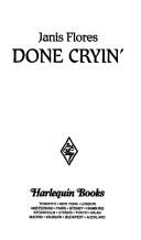 Cover for Done Cryin' 