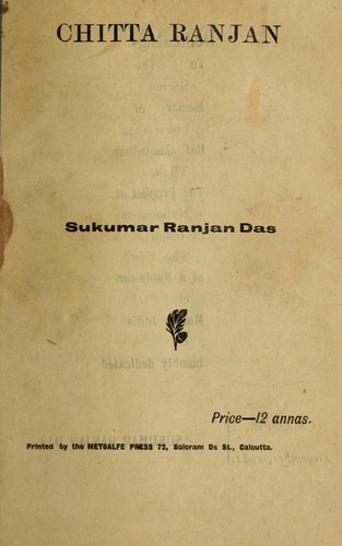Cover for Chitta Ranjan