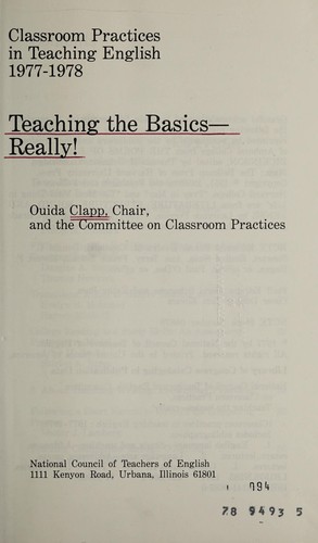 Cover for Teaching the basics--really!