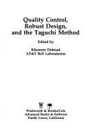 Cover for Quality control, robust design, and the Taguchi method