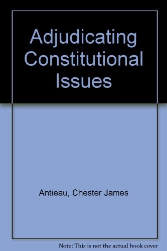 Cover for Adjudicating constitutional issues