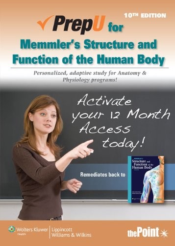 Cover for PrepU for Cohen's Memmler's Structure and Function of the Human Body