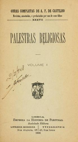 Cover for Palestras religiosas