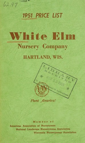 Cover for 1951 price list