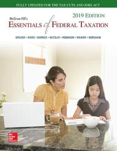 Cover for MCGRAW-HILL'S ESSEN.OF FED.TAX.2019 Clean