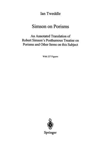 Cover for Simson on Porisms