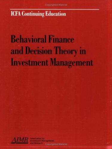 Cover for Behavioral finance and decision theory in investment management