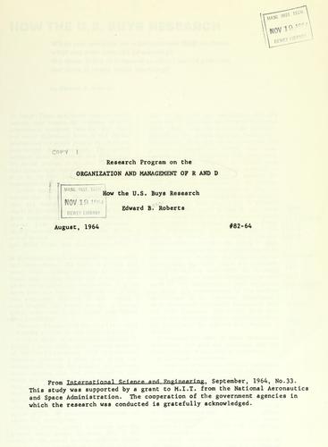 Cover for How the U.S. buys research.