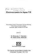 Cover for Electroceramics In Japan VII (Key Engineering Materials)