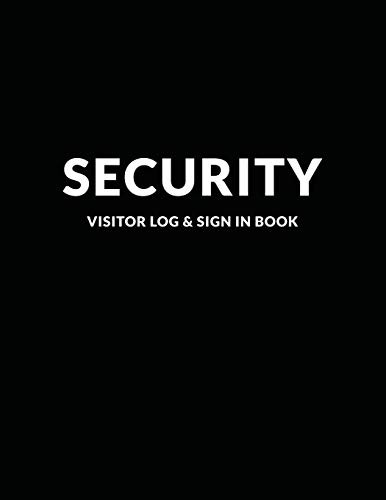 Cover for Security Visitor Log & Sign In Book