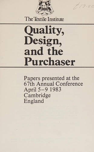 Cover for Quality Design & the Purchaser