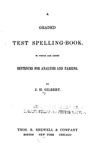 Cover for A graded test spelling-book.