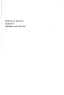 Cover for Methods for statistical analysis of reliability and life data