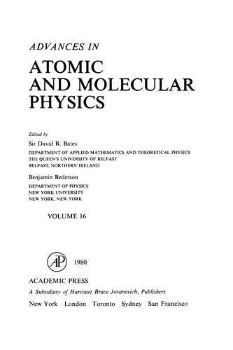 Cover for Advances in atomic and molecular physics