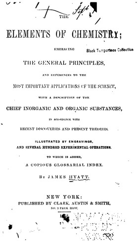Cover for The Elements of Chemistry ...