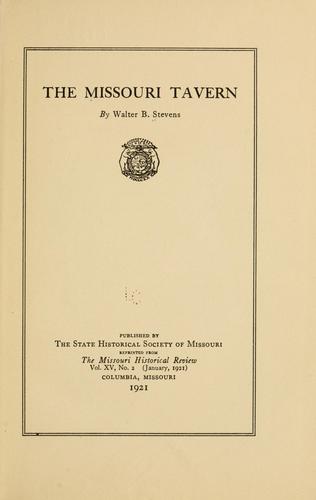 Cover for The Missouri tavern